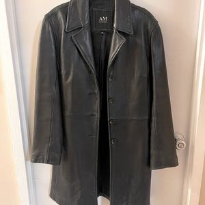 3/4 Length Leather Coat